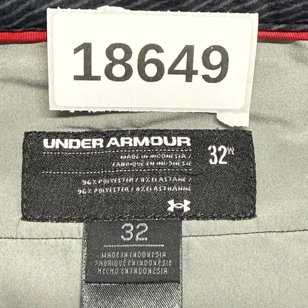 Under Armour Shorts Mens 32 Gray Pinstripe Performance Golf‎ Stretch 10